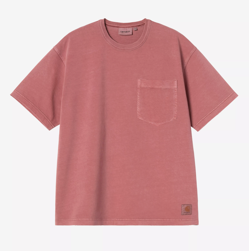 Camiseta Carhartt WIP Torion Pocket - Marsala (Grind washed)