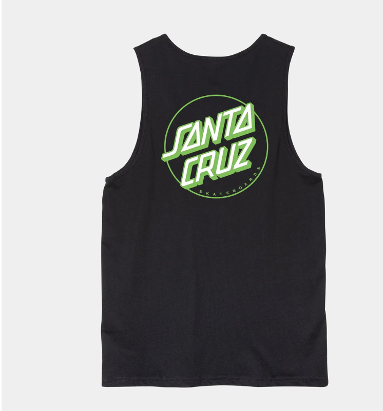 Camiseta Santa Cruz Partial Dot Vest - Black/Mint