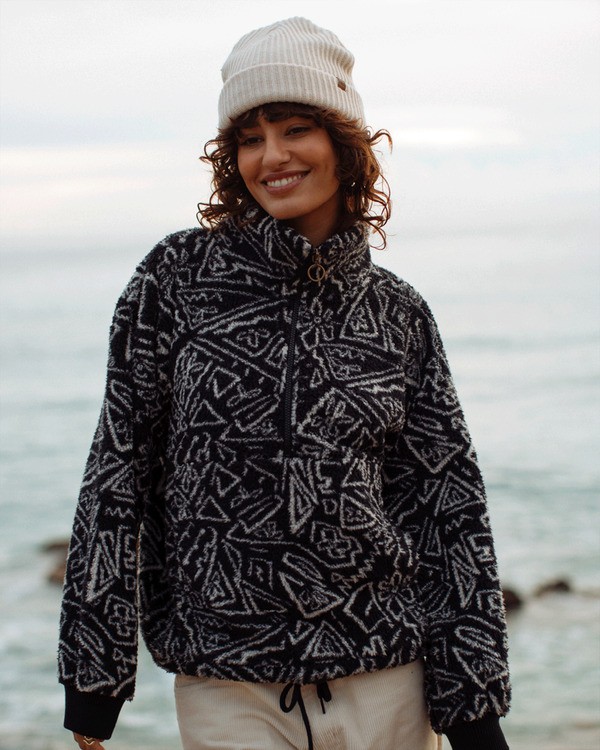 Sudadera Polar Billabong Time Off - Black Pebble