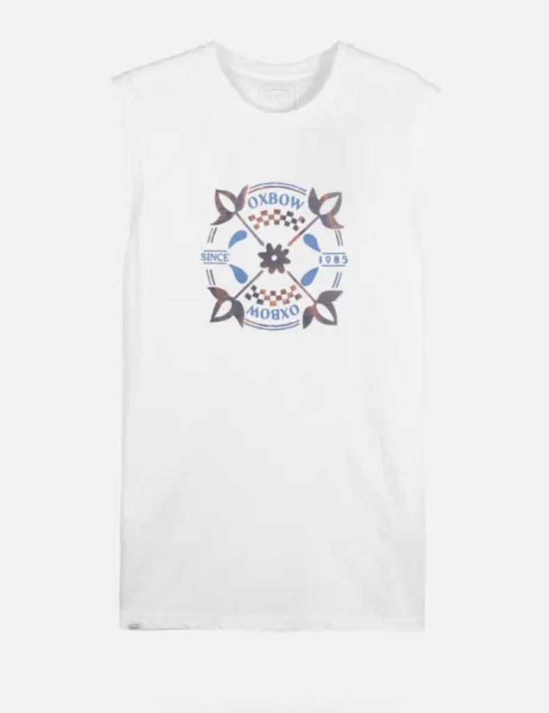 Camiseta Sin Mangas Oxbow Sunfaded - White