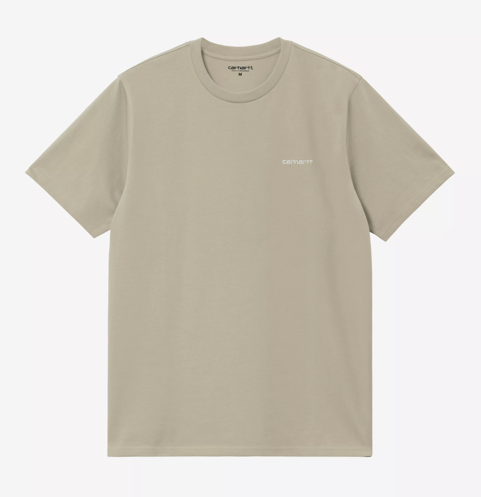 Camiseta Carhartt WIP Script Embroidery - Barchan/White