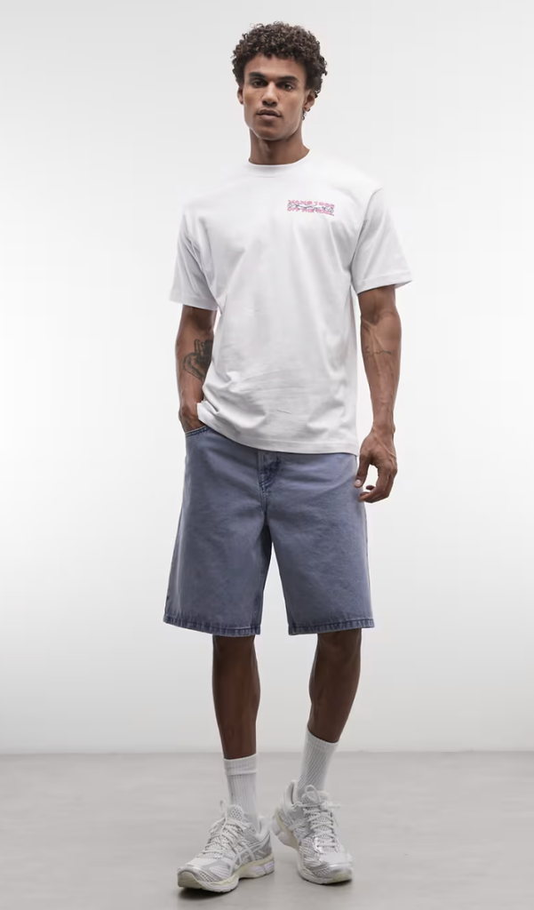 Pantalón Corto Vans Check 5 Baggy - Glacial Slate