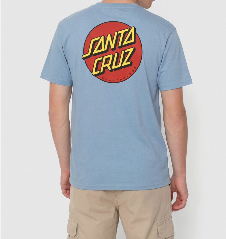 Camiseta Santa Cruz Classic Dot Chest - Faded Denim
