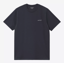 Camiseta Carhartt WIP Script Embroidery - Dark Navy/White