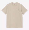 Camiseta Carhartt WIP Script Embroidery - Fleur de Sel/Black