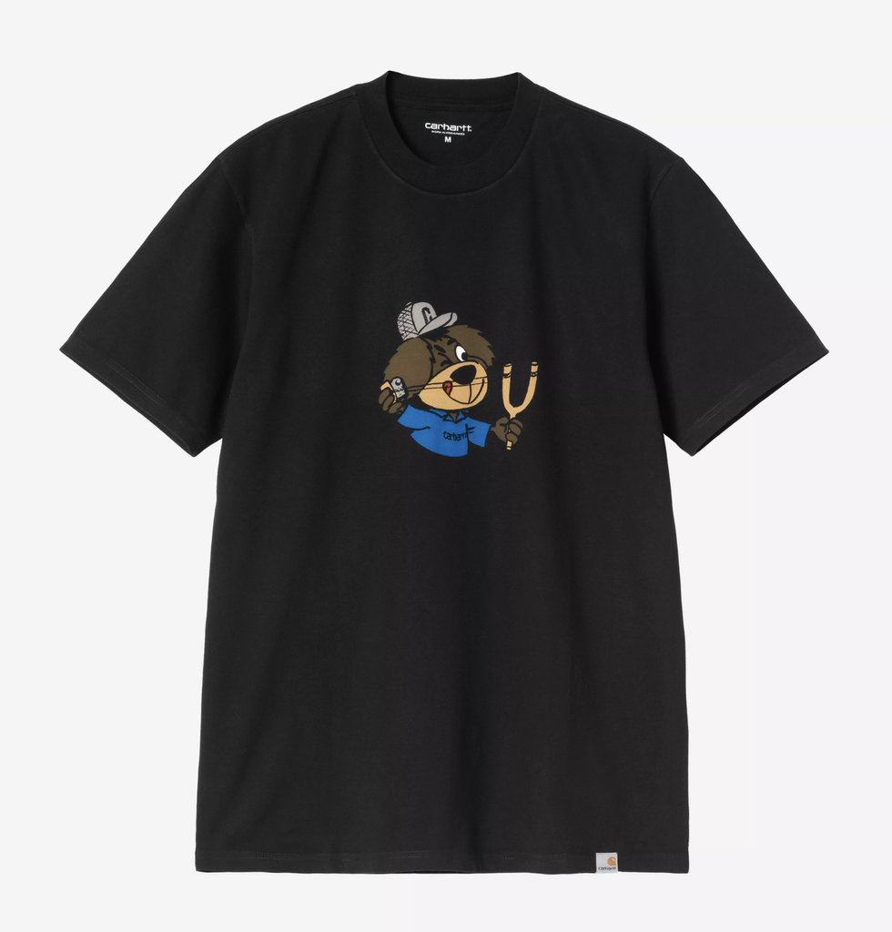 Camiseta Carhartt WIP Slingshot - Black (Heavy enzyme wash)