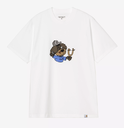 Camiseta Carhartt WIP Slingshot - White (Heavy enzyme wash)