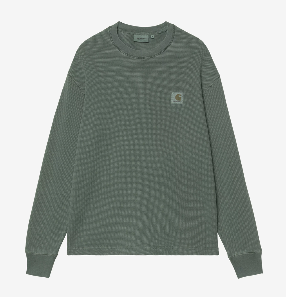 Camiseta de Manga Larga Carhartt WIP Vista Waffle - Dark Scarab (Garment dyed)