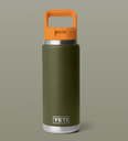 Botella con Tapa de Pajita Yeti Rambler 26 oz (769 ml) - Olive/King Crab Orange