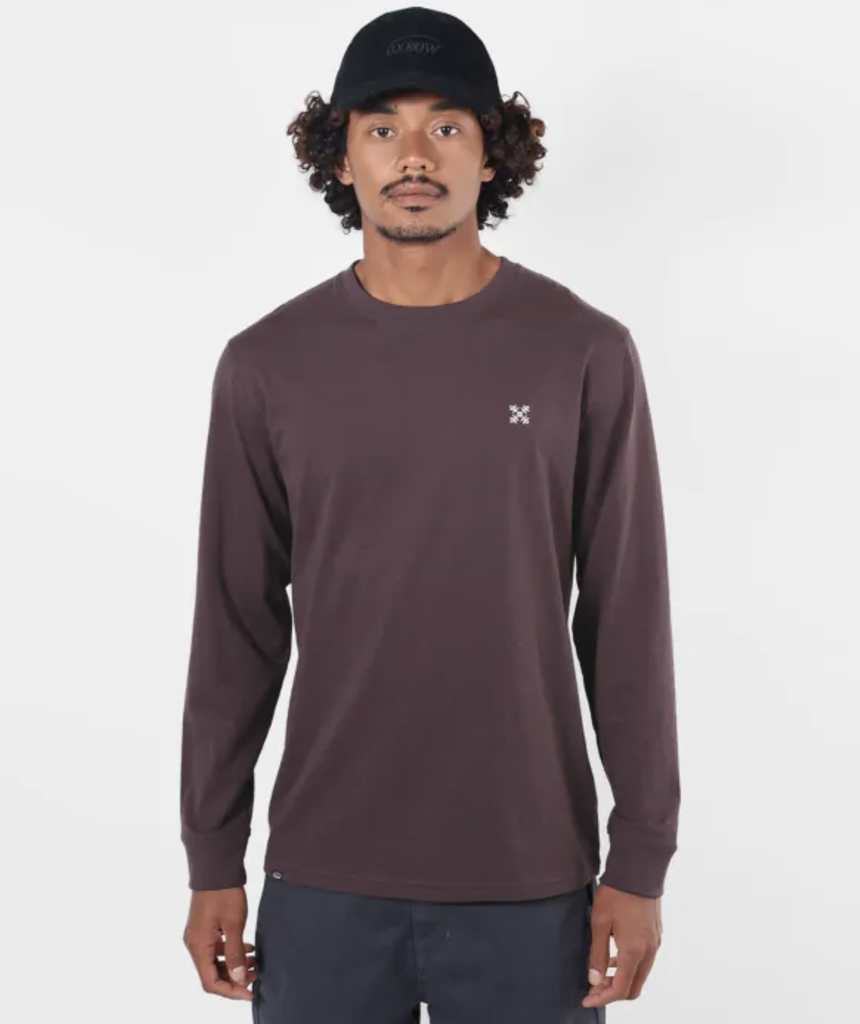Camiseta Oxbow de manga larga Tebaz - Raisin