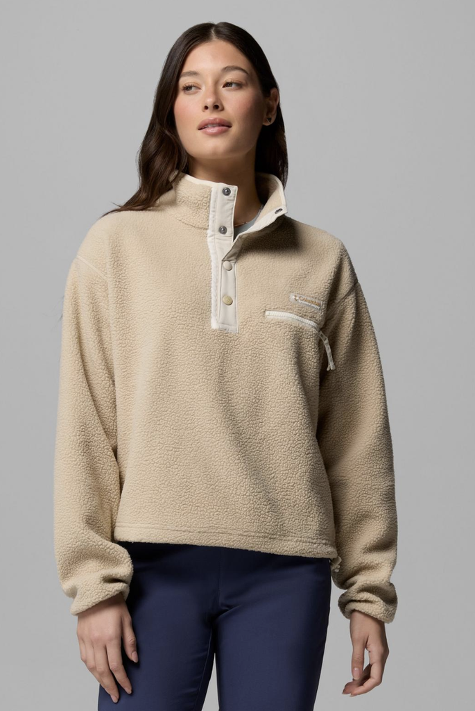 Chaqueta Polar Columbia Helvetia Cropped Half Snap - Ancient Fossil