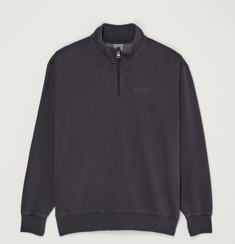 Sudadera con Media Cremallera Element Lowcase Pigment - Off Black