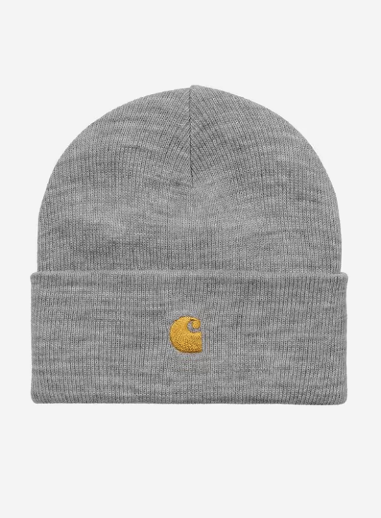 Gorro De Invierno Carhartt WIP Chase - Grey Heather / Gold