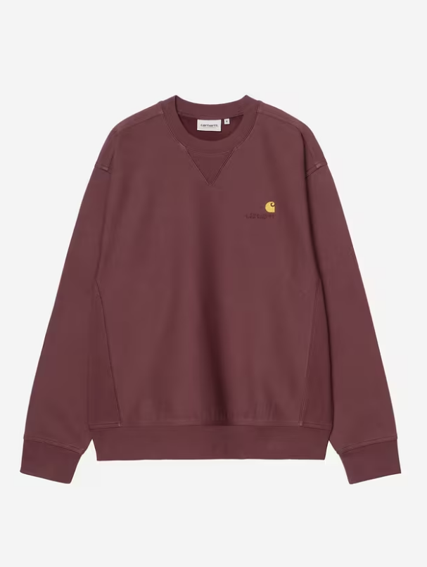 Sudadera Sin Capucha Carhartt WIP American Script - Amarone