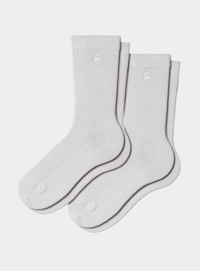 Calcetines Carhartt WIP Madison Pack de 2 ud - Ash Heather/White + Ash Heather/White