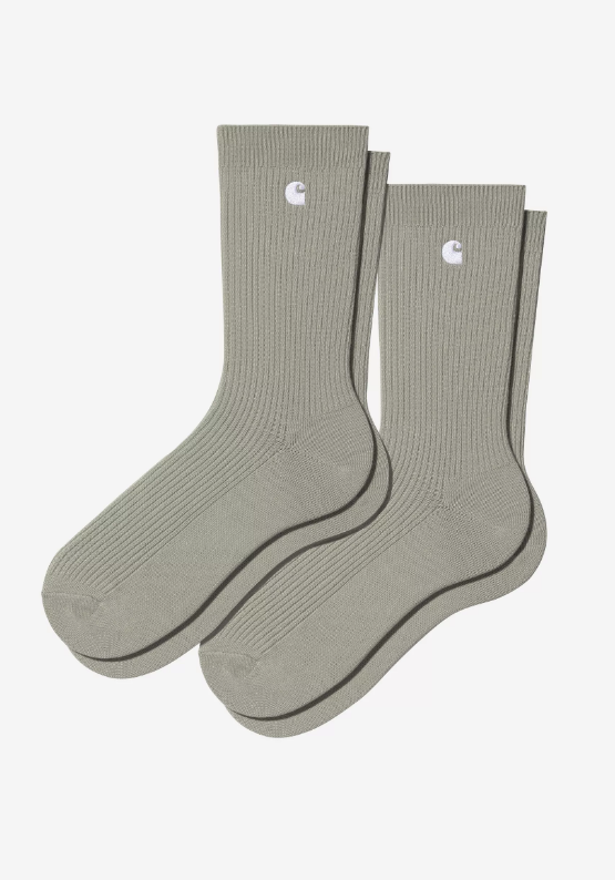 Calcetines Carhartt WIP Madison Pack de 2 - Shady Green/White + Shady Green/White
