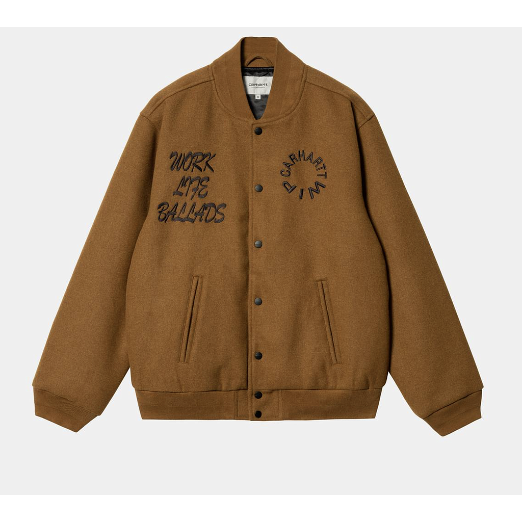 Chaqueta Carhartt Work Varsity Bomber - Deep H Brown