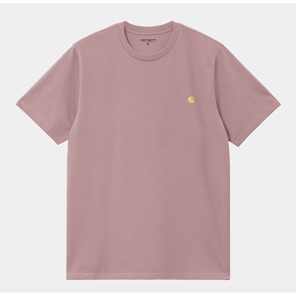 Camiseta Carhartt WIP Chase - Glassy Pink/Gold