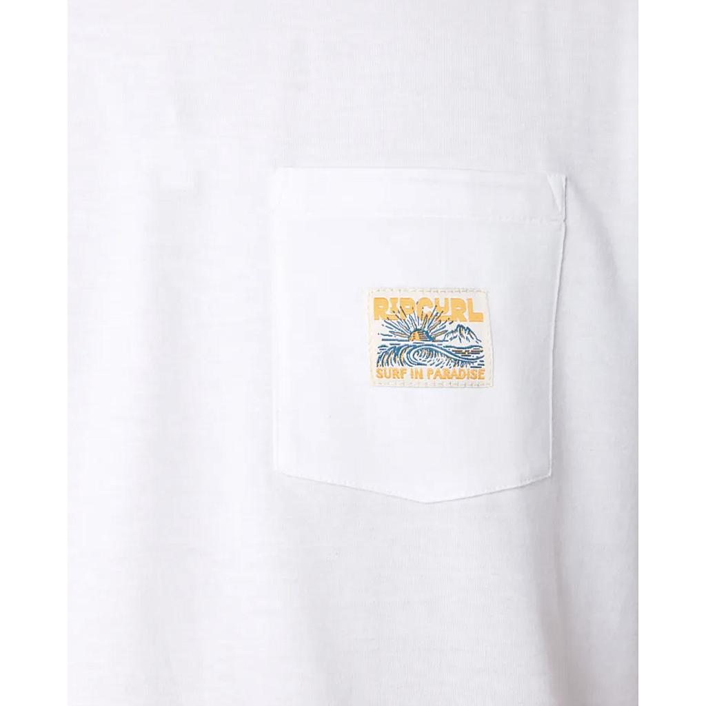 Camiseta Rip Curl Surf Paradise Badge - White