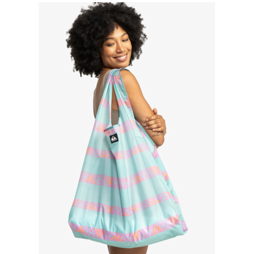 Bolsa De Playa Quiksilver Reusable - Marine Blue Heritage Stripe 64