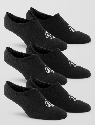 Volcom Stones No Show Socks (Pack de 3) - Black
