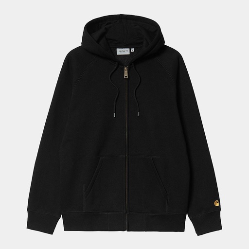 Sudadera con Cremallera Carhartt WIP Chase - Black/Gold