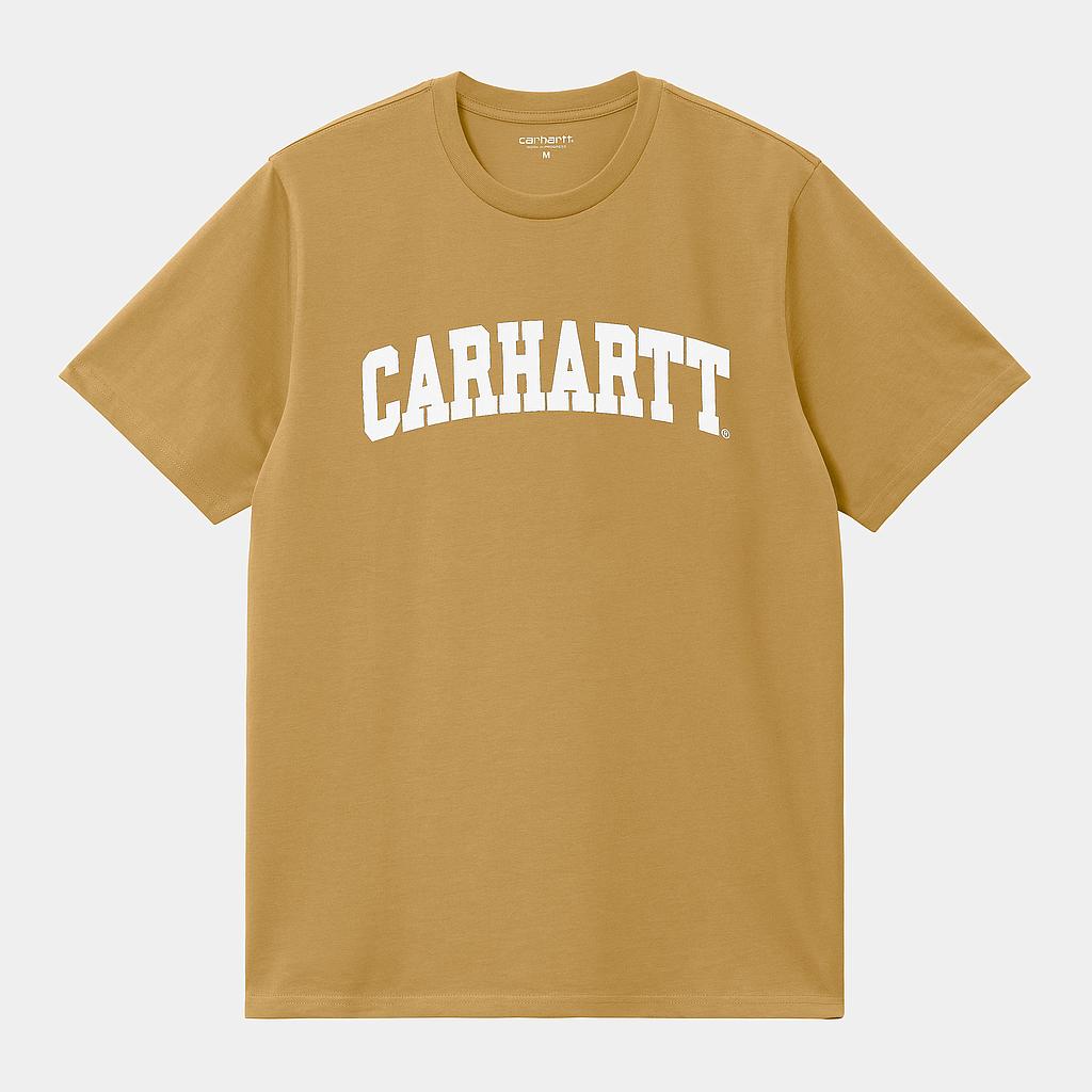 Camiseta Carhartt Wip University - Bourbon/White
