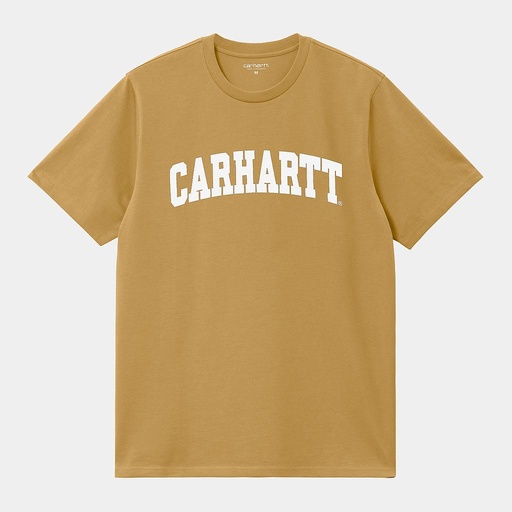 Camiseta Carhartt Wip University - Bourbon/White