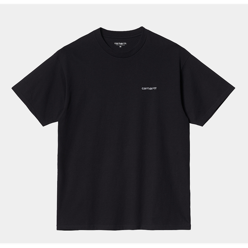 Camiseta Carhartt WIP Script Embroidery - Black/White