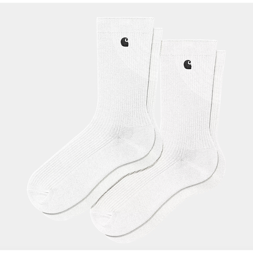 [I030923_White_/_Black_+_White_/_Black] Calcetines Carhartt WIP Madison Pack de 2 ud - White/Black + White/Black