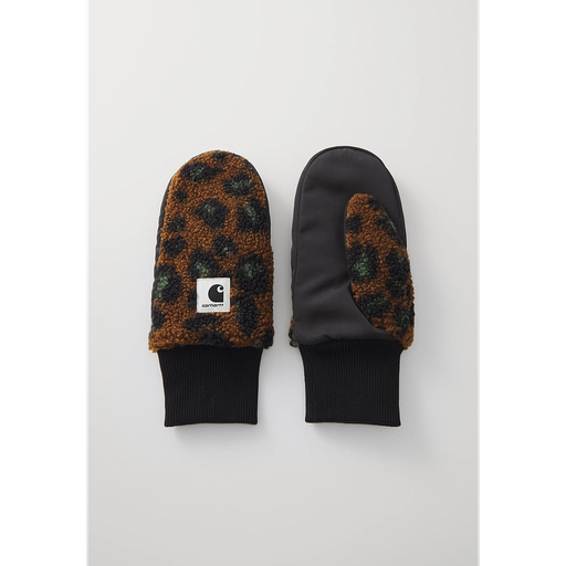 [I033850_Camo_Leo_Jacquard,_Tamarind_/_Black] Manoplas Carhartt WIP Orla Mitten - Camo Leo Jacquard, Tamarind/Black