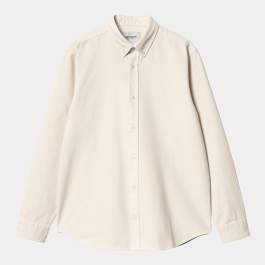 Camisa Carhartt WIP L/S Bolton - Moonbeam (Garment Dyed)