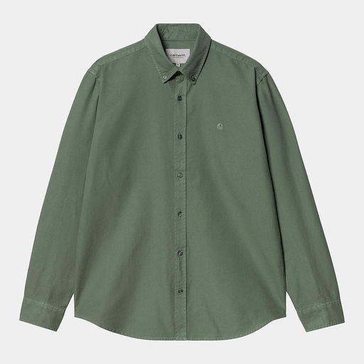 [I030238_Duck_Green_/garment_dyed] Camisa Carhartt WIP L/S Bolton - Duck Green (Garment Dyed)