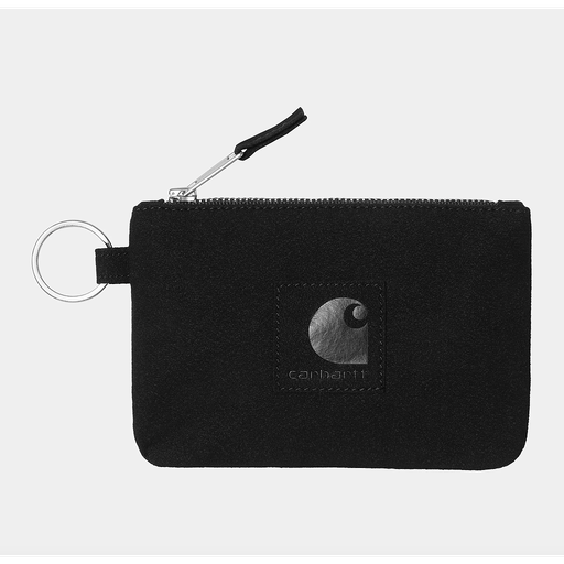 [4064958911999] Cartera Carhartt WIP Artificial Suede Zip - Black