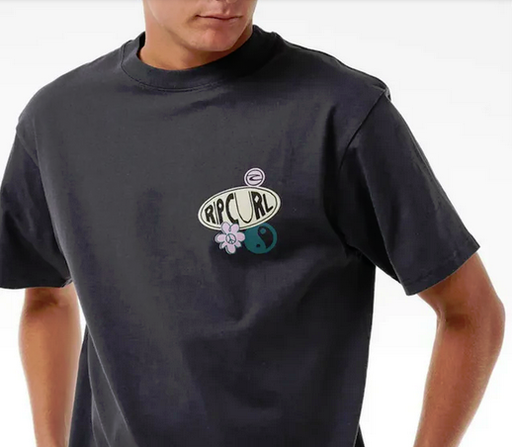 Camiseta Rip Curl Sun Buzzed Tee - Washed Black