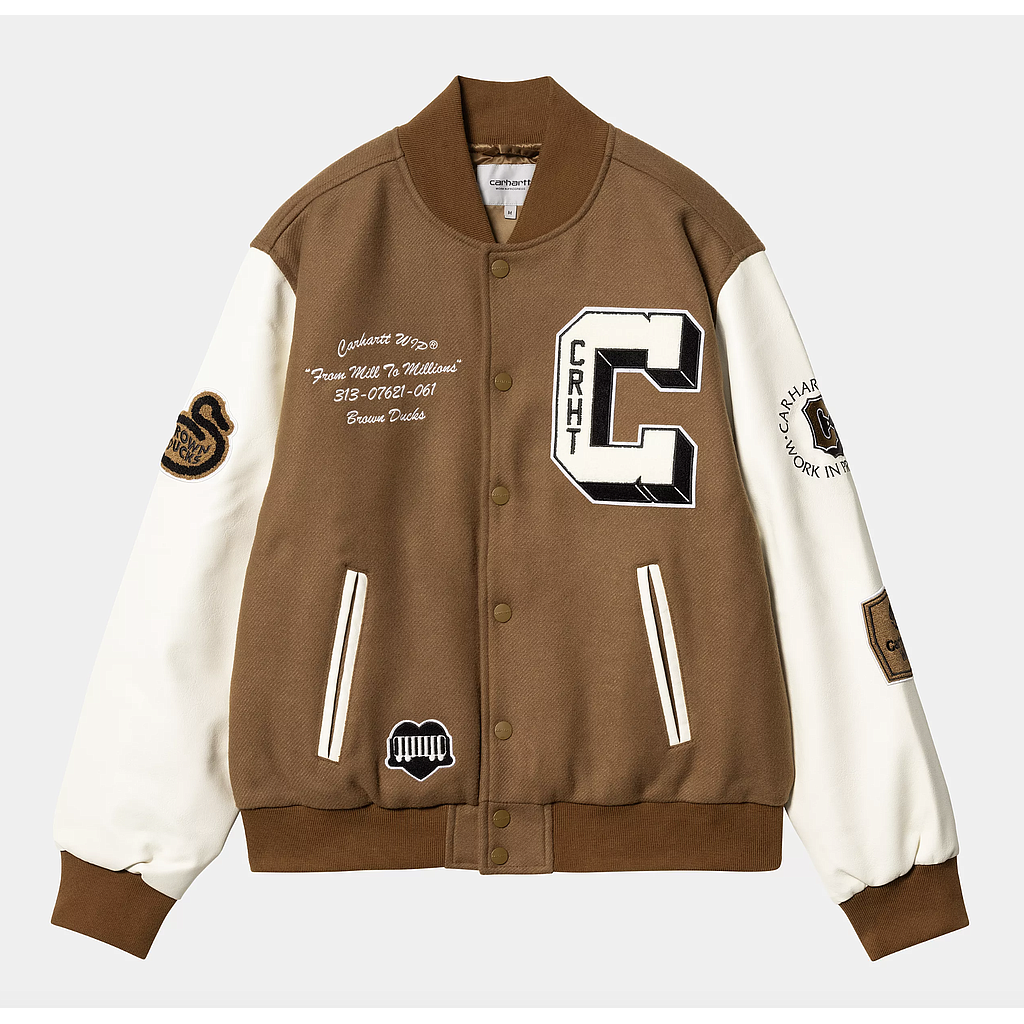 Chaqueta Bomber Carhartt WIP Brown Ducks - Hamilton Brown/Wax