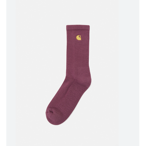Calcetines Carhartt Wip Chase - Dusty Fuchsia/Gold