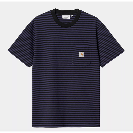 Camiseta Carhartt Wip Verner Pocket - Verner Stripe/Black/Aura