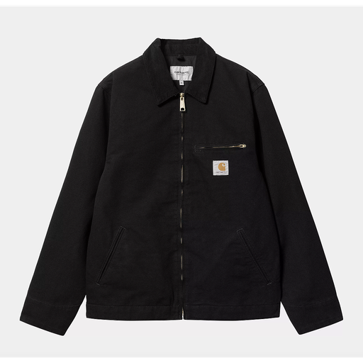 Chaqueta Carhartt WIP Detroit - Black/Black Rinsed (Sin Forro)