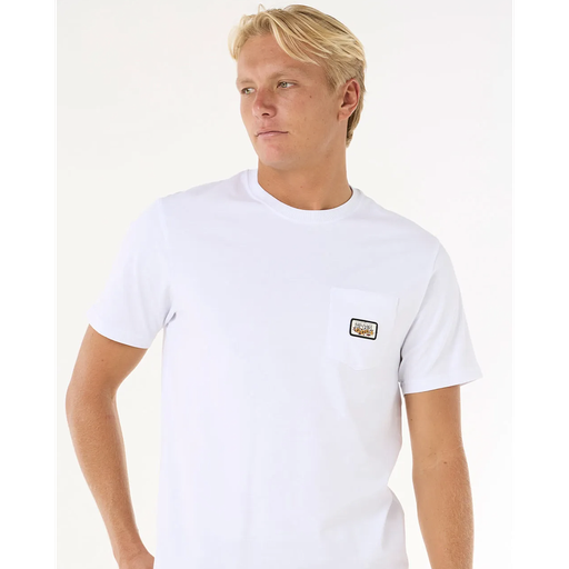 Camiseta Rip Curl Surf Paradise Badge Update - White