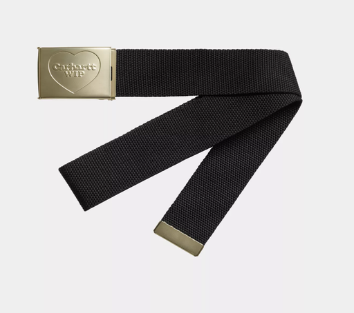 Cinturon Carhartt WIP Heart Clip - Black/Gold