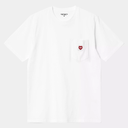 Camiseta Carhartt Wip Pocket Heart - White/Red