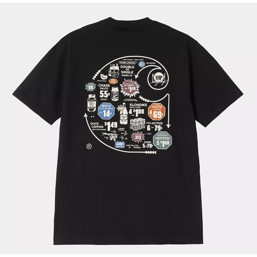 Camiseta Carhartt WIP Catalogue C Logo - Black