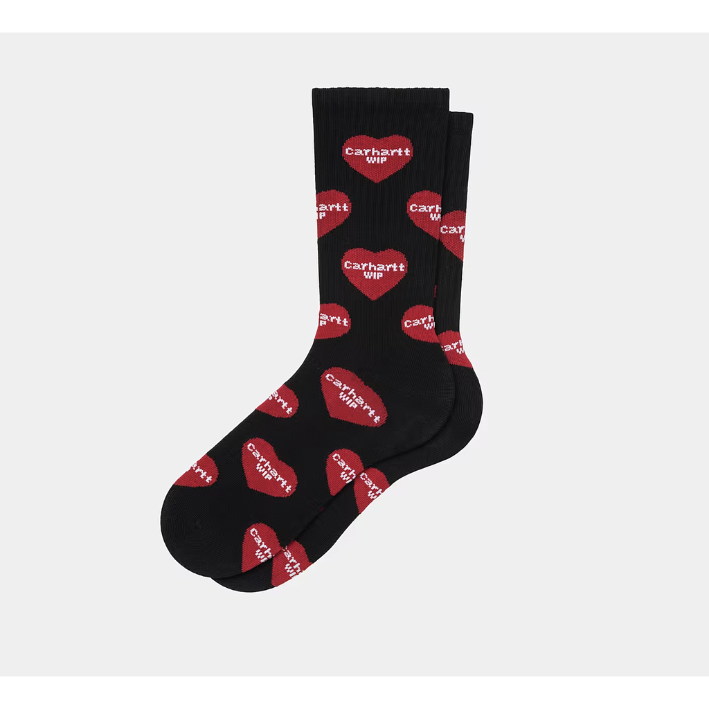 Calcetines Carhartt WIP Heart Logo Jacquard - Black