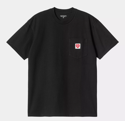 Camiseta Carhartt WIP Pocket Heart - Black/Red