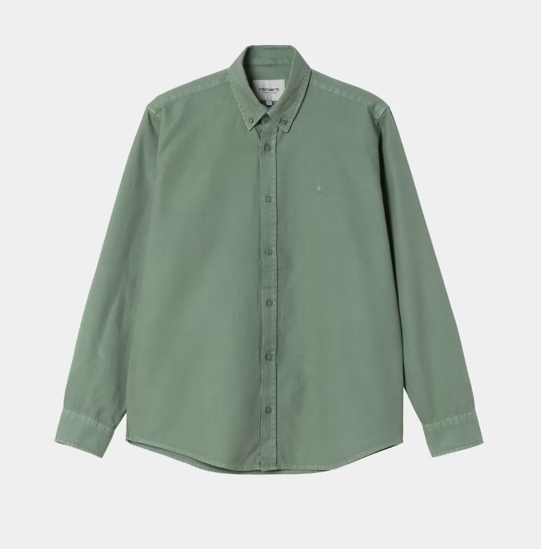 Camisa Carhartt WIP L/S Bolton - Park (garment dyed)