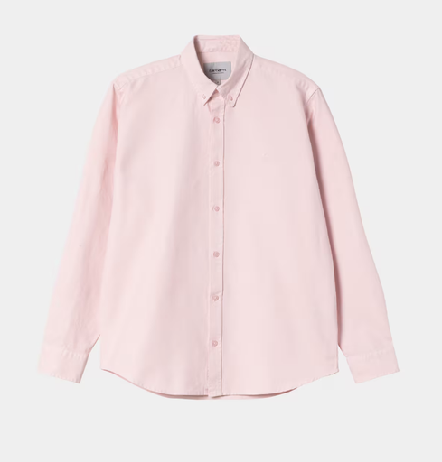 Camisa Carhartt WIP L/S Bolton - Air Pink (garment dyed)