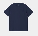 Camiseta Carhartt WIP Script Embroidery - Ink/Air Yellow