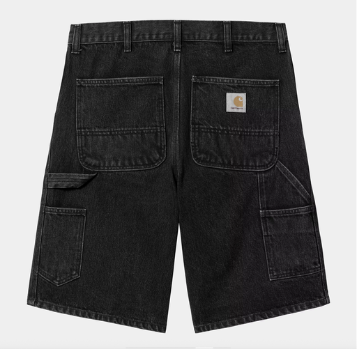 Pantalón Corto Carhartt WIP Single Knee - Black (stone washed)