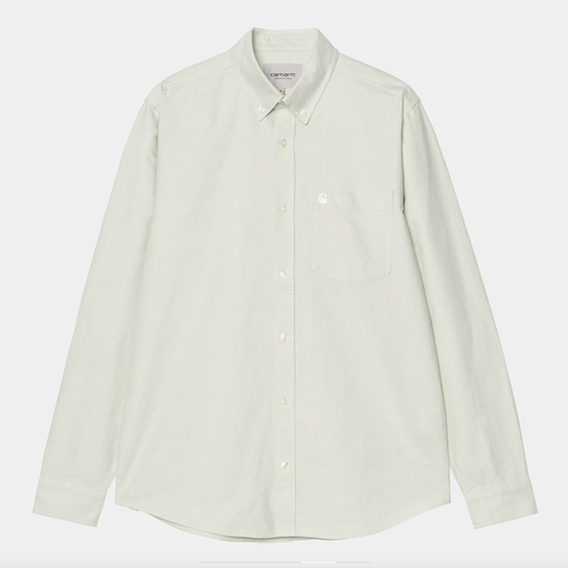 Camisa Carhartt WIP L/S C-Logo - Pale Olive/White